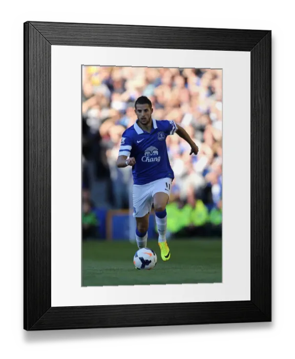 Framed Print : Mirallas Strike: Everton's Triumph Over Chelsea in the Barclays Premier League (September 14, 2013)