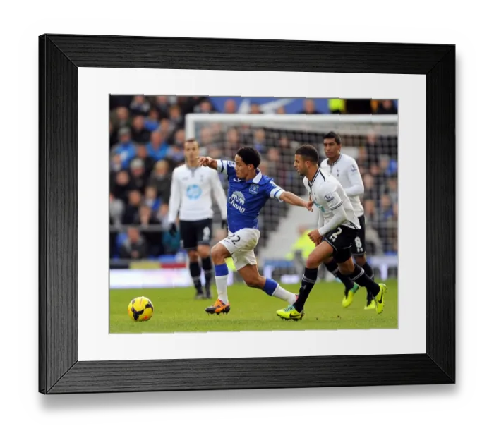Framed Print : Battle at Goodison Park: Pienaar vs. Walker - Scoreless Premier League Showdown Framed Print : Battle at Goodison Park: Pienaar vs. Walker - Scoreless Premier League Showdown