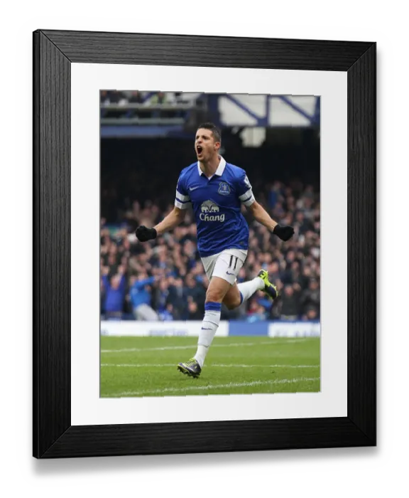 Framed Print : Thrilling 3-3 Draw: Mirallas Scores Opener for Everton against Liverpool at Goodison Park (November 23, 2013)