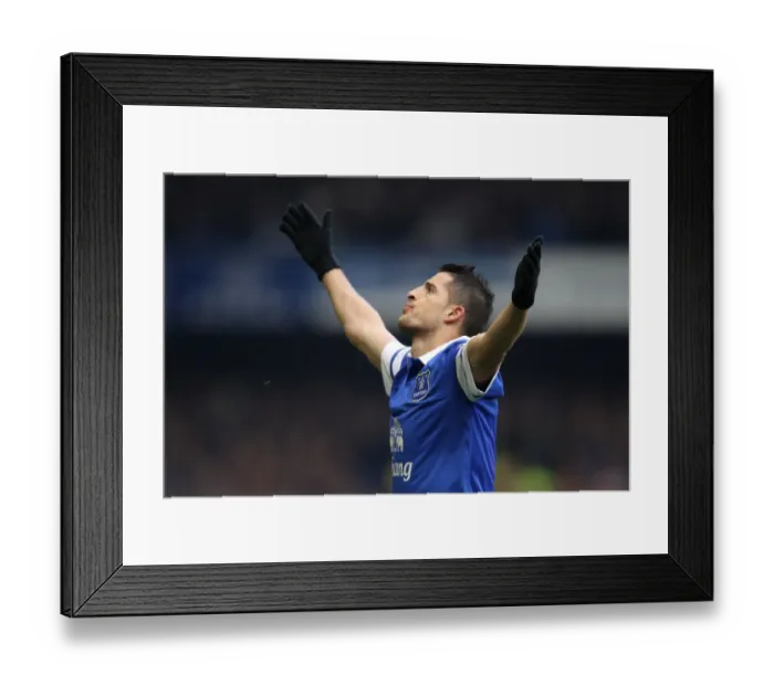 Framed Print : Mirallas's Stunner: Thrilling 3-3 Draw as Everton Overturns Liverpool's Lead (November 23, 2013)