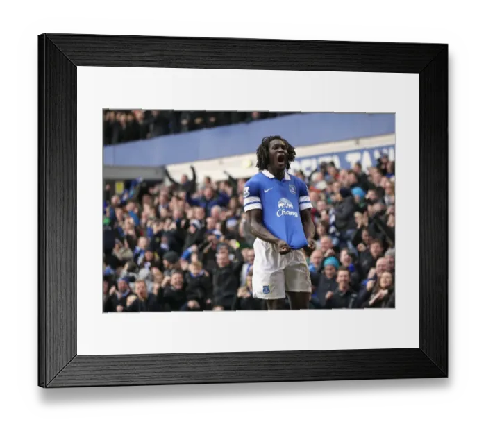 Framed Print : Thrilling 3-3 Rivalry: Romelu Lukaku's Double Strike in the Everton vs Liverpool Derby (November 23, 2013 - Goodison Park) Framed Print : Thrilling 3-3 Rivalry: Romelu Lukaku's Double Strike in the Everton vs Liverpool Derby (November 23, 2013 - Goodison Park)