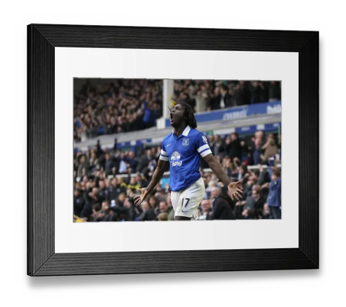 Framed Print : Thrilling Hat-Trick: Romelu Lukaku's Three Goals in the 3-3 Draw between Everton and Liverpool (November 23, 2013) Framed Print : Thrilling Hat-Trick: Romelu Lukaku's Three Goals in the 3-3 Draw between Everton and Liverpool (November 23, 2013)