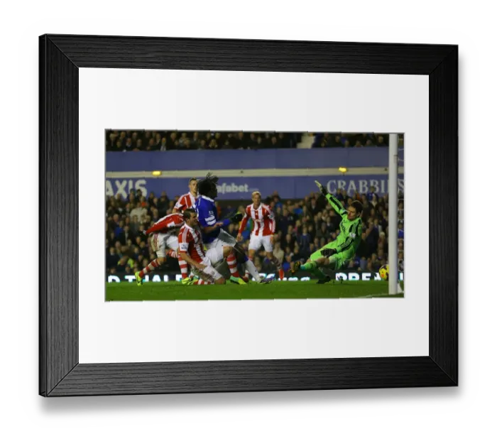 Framed Print : Everton's 4-0 Thrashing of Stoke City: Romelu Lukaku's Brace at Goodison Park (Barclays Premier League, 30-11-2013) Framed Print : Everton's 4-0 Thrashing of Stoke City: Romelu Lukaku's Brace at Goodison Park (Barclays Premier League, 30-11-2013)