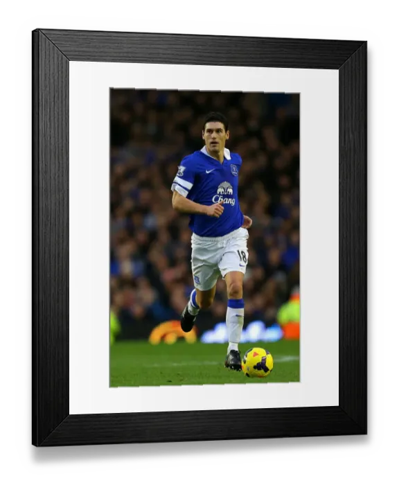 Framed Print : Everton's 4-0 Victory: Gareth Barry Shines at Goodison Park Against Stoke City (November 30, 2013)