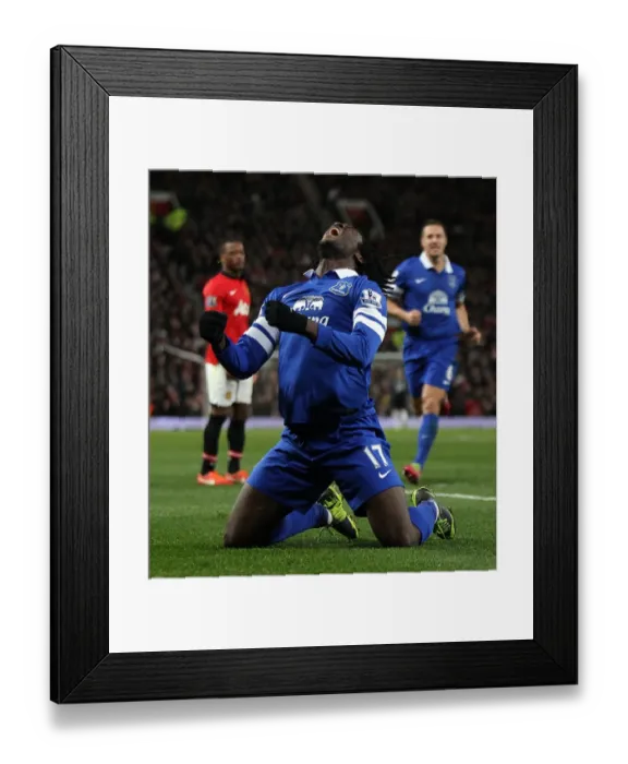 Framed Print : Lukaku's Joy: Everton's 1-0 Triumph Over Manchester United at Old Trafford (Dec 4, 2013) - Lukaku Celebrates Oviedo's Goal Framed Print : Lukaku's Joy: Everton's 1-0 Triumph Over Manchester United at Old Trafford (Dec 4, 2013) - Lukaku Celebrates Oviedo's Goal