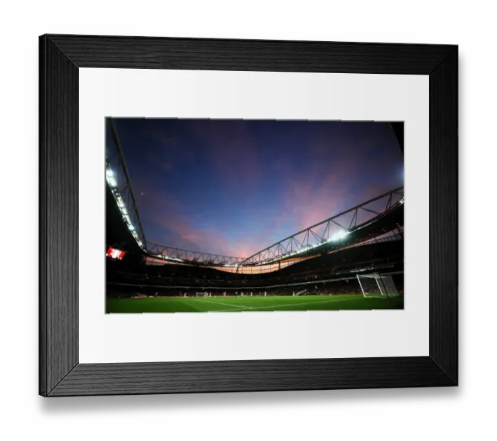 Framed Print : Sunset Duel: Arsenal vs. Everton at Emirates Stadium (1-1)