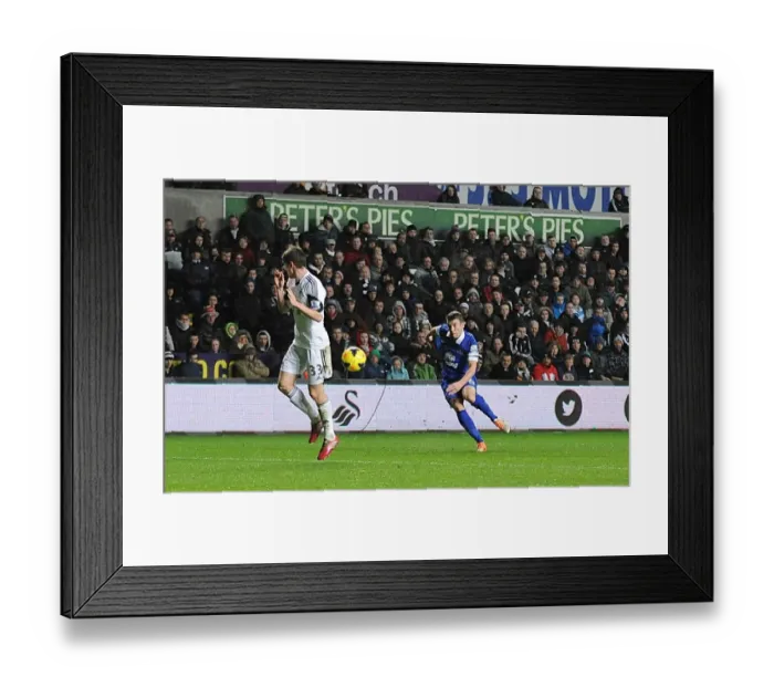 Framed Print : Seamus Coleman's Stunning Opener: Everton's Victory Kickoff vs Swansea City (Dec 22, 2013)