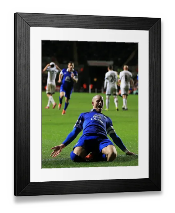 Framed Print : Double Trouble: Ross Barkley's Brace Powers Everton to Premier League Win over Swansea City (22-12-2013) Framed Print : Double Trouble: Ross Barkley's Brace Powers Everton to Premier League Win over Swansea City (22-12-2013)