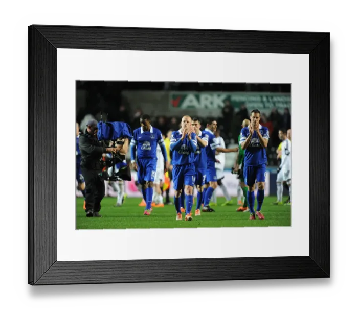 Framed Print : Everton's Triumph: Fans Appreciation at Liberty Stadium (Swansea City 1-2 Everton, Barclays Premier League, December 2013) Framed Print : Everton's Triumph: Fans Appreciation at Liberty Stadium (Swansea City 1-2 Everton, Barclays Premier League, December 2013)