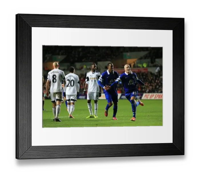 Framed Print : Ross Barkley's Double: Everton's Thrilling 2-1 Win Over Swansea City (December 22, 2013) Framed Print : Ross Barkley's Double: Everton's Thrilling 2-1 Win Over Swansea City (December 22, 2013)