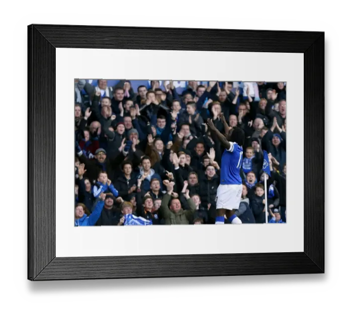 Framed Print : Everton's Lukaku Scores Brace: Edge Past Southampton in BPL (29-12-2013)
