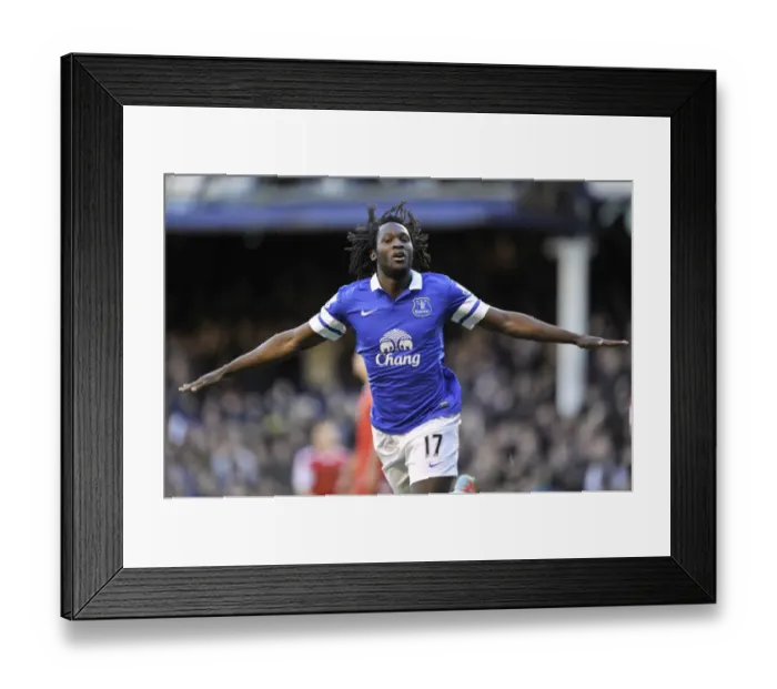 Framed Print : Romelu Lukaku's Double: Everton's Victory Celebration vs Southampton (December 29, 2013) Framed Print : Romelu Lukaku's Double: Everton's Victory Celebration vs Southampton (December 29, 2013)