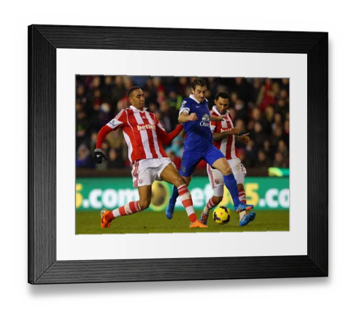 Framed Print : Leighton Baines vs. Stoke City Defense: A Premier League Showdown Framed Print : Leighton Baines vs. Stoke City Defense: A Premier League Showdown