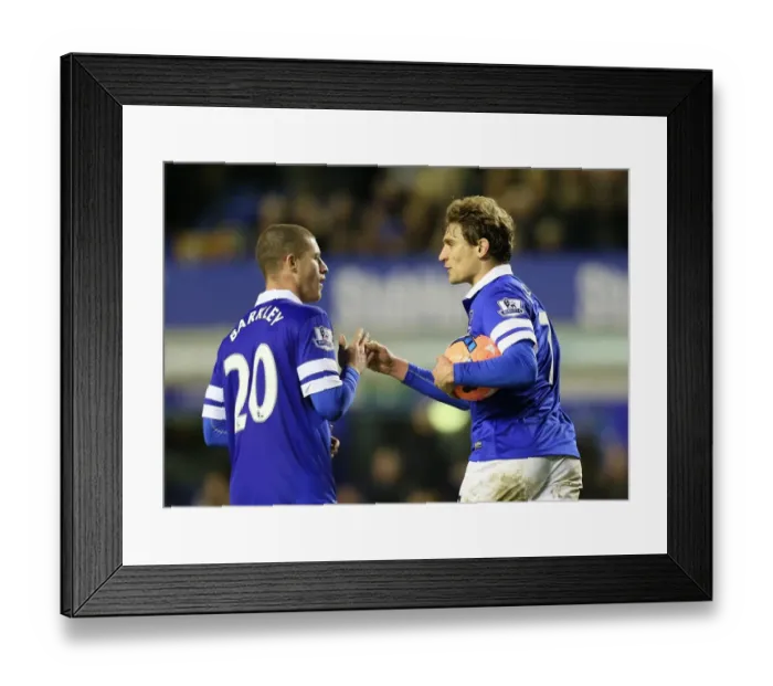 Framed Print : Everton's Jelavic and Barkley: A Dazzling Dance of Goal Celebration - FA Cup Third Round Framed Print : Everton's Jelavic and Barkley: A Dazzling Dance of Goal Celebration - FA Cup Third Round