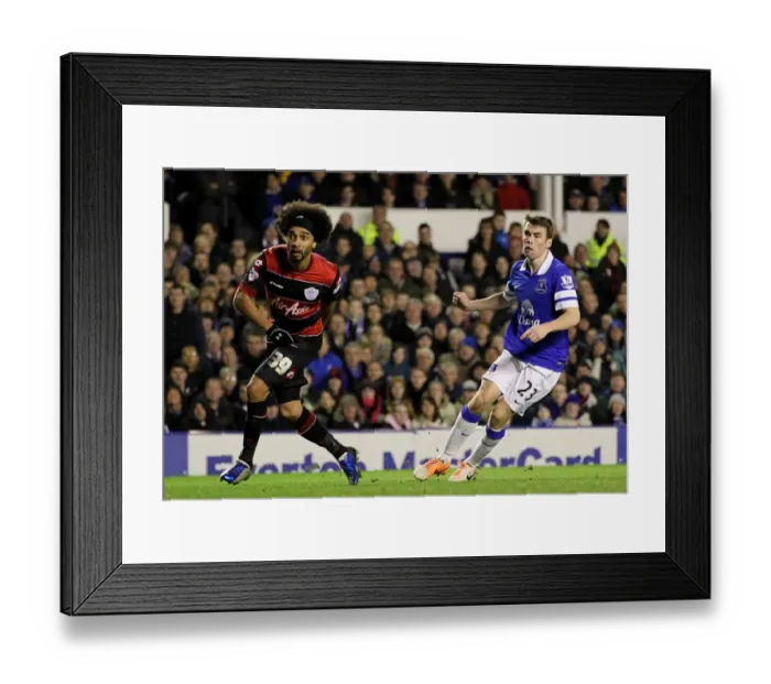 Framed Print : Seamus Coleman's Stunner: Everton's Fourth Goal in 4-0 FA Cup Triumph Over Queens Park Rangers (January 4, 2014)
