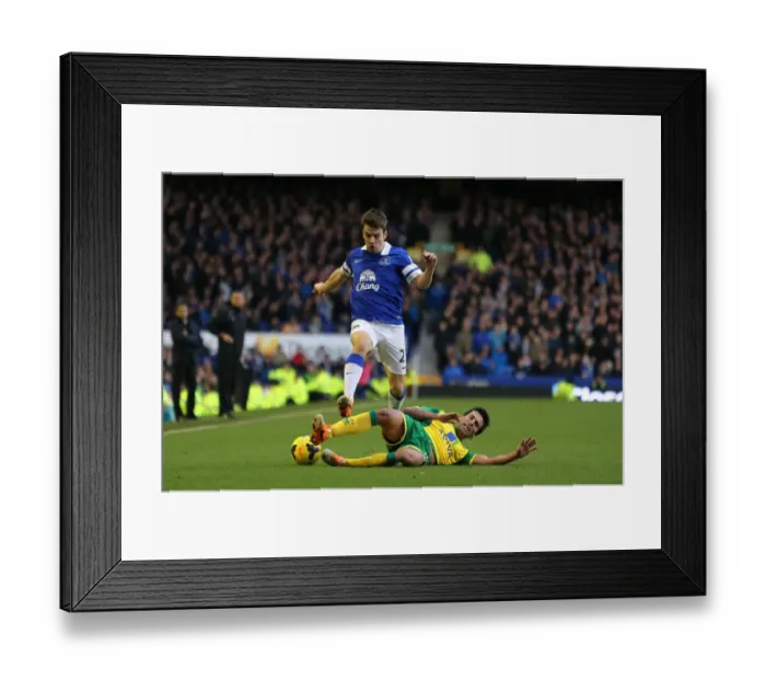 Framed Print : Seamus Coleman's Triumph: Everton's Battle Against Norwich City (11-01-2014, Everton 2 - Norwich City 0, Barclays Premier League) - Coleman vs. Garrido Framed Print : Seamus Coleman's Triumph: Everton's Battle Against Norwich City (11-01-2014, Everton 2 - Norwich City 0, Barclays Premier League) - Coleman vs. Garrido