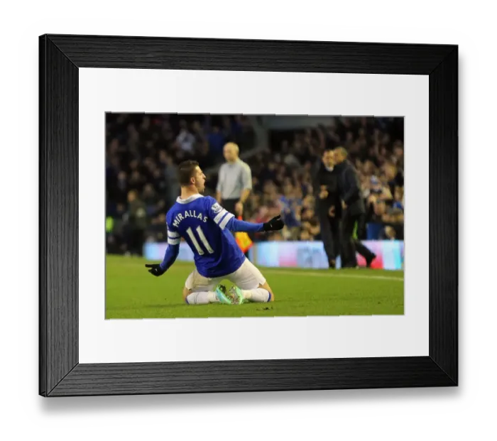 Framed Print : Mirallas Double: Everton's Victory Over Norwich City (11-01-2014) Framed Print : Mirallas Double: Everton's Victory Over Norwich City (11-01-2014)