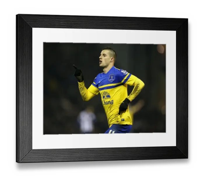 Framed Print : Mirallas Strikes: Everton's Opening Goal vs. West Bromwich Albion (Premier League, 20-01-2014) Framed Print : Mirallas Strikes: Everton's Opening Goal vs. West Bromwich Albion (Premier League, 20-01-2014)