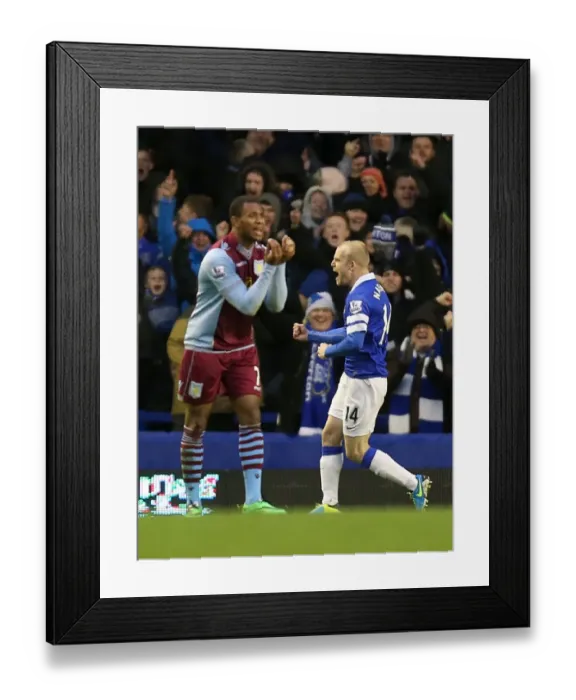 Framed Print : Naismith's Stunner: Everton's First Goal in BPL Win Against Aston Villa (01-02-2014) Framed Print : Naismith's Stunner: Everton's First Goal in BPL Win Against Aston Villa (01-02-2014)