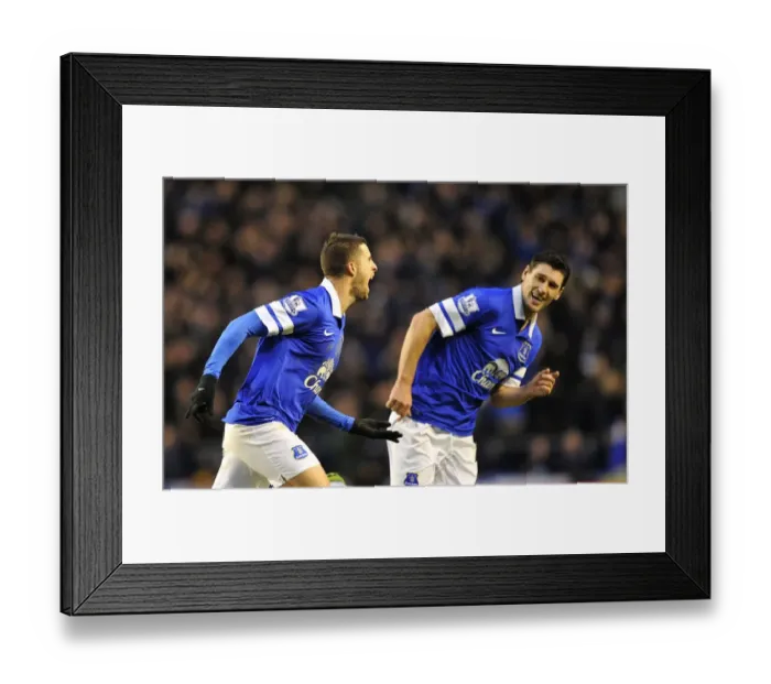 Framed Print : Mirallas and Barry: Everton's Unforgettable Goal Celebration (2-1 vs Aston Villa, Goodison Park, 01-02-2014) Framed Print : Mirallas and Barry: Everton's Unforgettable Goal Celebration (2-1 vs Aston Villa, Goodison Park, 01-02-2014)