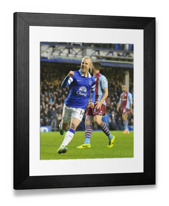 Framed Print : Naismith's Stunner: Everton's Winning Goal Against Aston Villa (01-02-2014)