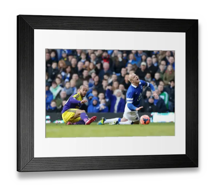 Framed Print : Naismith Wins Controversial Penalty for Everton against Swansea City in FA Cup