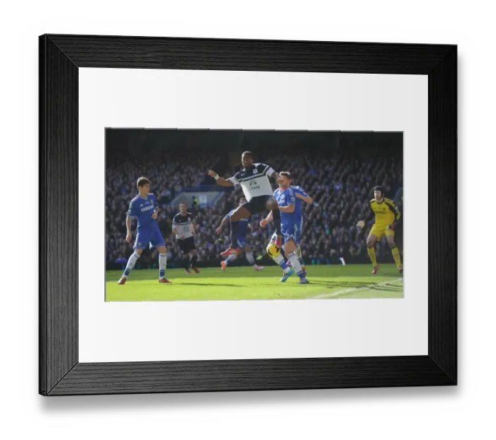 Framed Print : Distin's Charging Run at Stamford Bridge: Everton vs. Chelsea (February 22, 2014) Framed Print : Distin's Charging Run at Stamford Bridge: Everton vs. Chelsea (February 22, 2014)