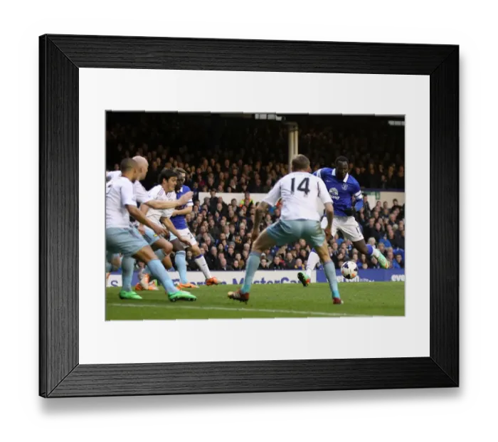 Framed Print : Romelu Lukaku Scores the Opening Goal: Everton 1-0 West Ham United (BPL, Goodison Park, 01-03-2014) Framed Print : Romelu Lukaku Scores the Opening Goal: Everton 1-0 West Ham United (BPL, Goodison Park, 01-03-2014)