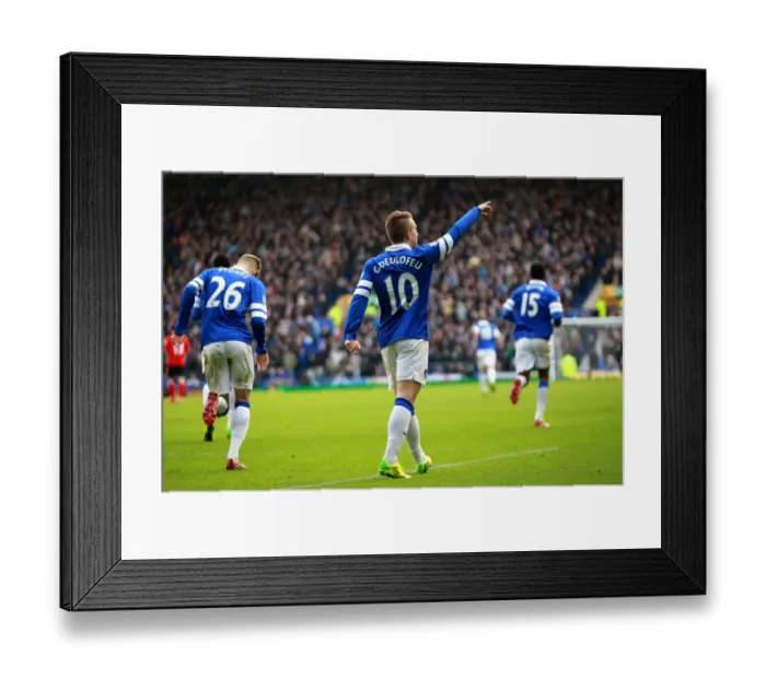 Framed Print : Barclays Premier League - Everton v Cardiff City - Goodison Park