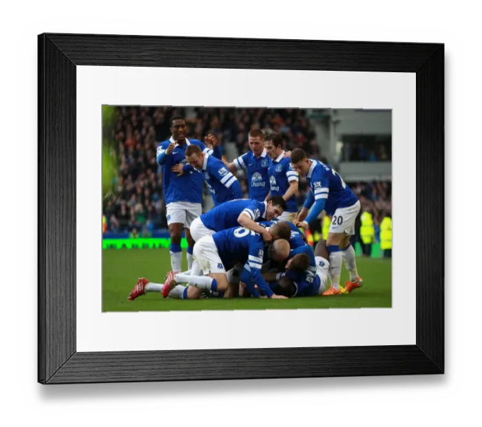Framed Print : Seamus Coleman's Double: Everton's Victory Over Cardiff City in the Premier League (15-03-2014)