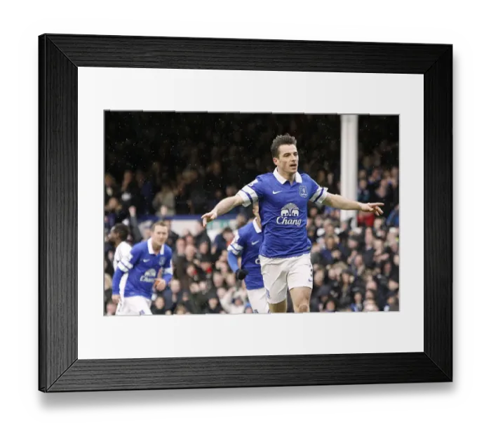 Framed Print : Leighton Baines Scores Penalty: Everton's Thrilling First Goal vs Swansea City (3-2) Framed Print : Leighton Baines Scores Penalty: Everton's Thrilling First Goal vs Swansea City (3-2)