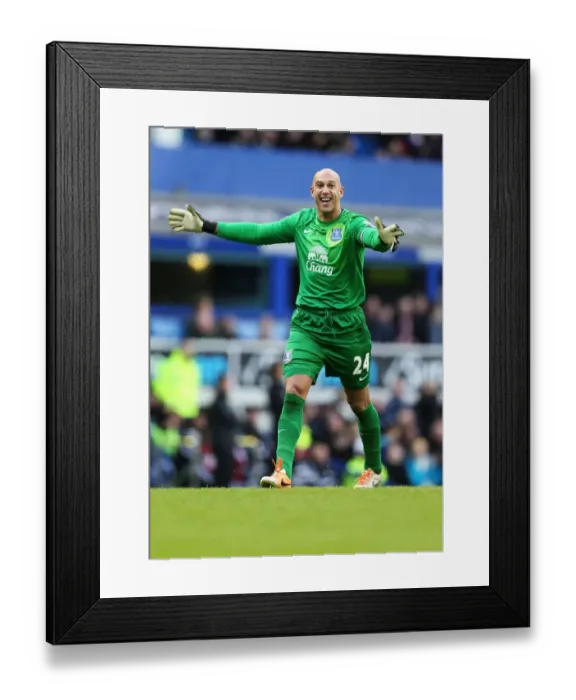 Framed Print : Tim Howard's Triumph: Everton's Epic 3-2 Victory Over Swansea City (BPL 2013-14, Goodison Park)