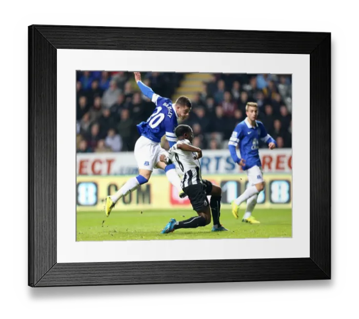 Framed Print : Ross Barkley Scores Opening Goal: Everton's 3-0 Crush of Newcastle United (St. James Park, 25-03-2014)