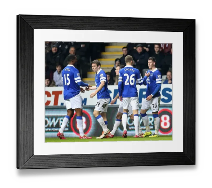 Framed Print : Ross Barkley's Thriller: Everton's Opening Goal in 3-0 Victory over Newcastle United (Barclays Premier League, 2014) Framed Print : Ross Barkley's Thriller: Everton's Opening Goal in 3-0 Victory over Newcastle United (Barclays Premier League, 2014)
