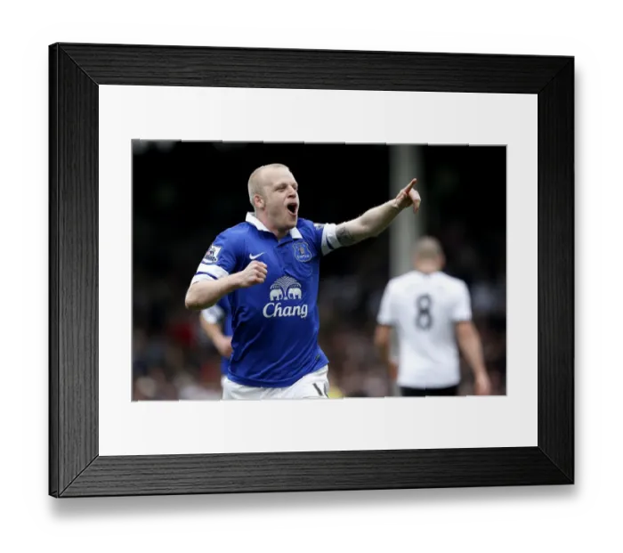 Framed Print : Naismith's Deflected Stunner: Everton's Triumph over Fulham (30-03-2014) Framed Print : Naismith's Deflected Stunner: Everton's Triumph over Fulham (30-03-2014)