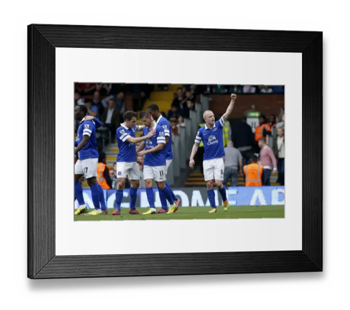 Framed Print : Naismith's Hat-Trick: Everton's Triumph Over Fulham (30-03-2014)