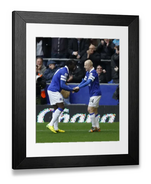 Framed Print : Naismith and Lukaku in Glory: Everton's Unforgettable Opening Goal vs. Arsenal (3-0, Barclays Premier League, Goodison Park, 06-04-2014)