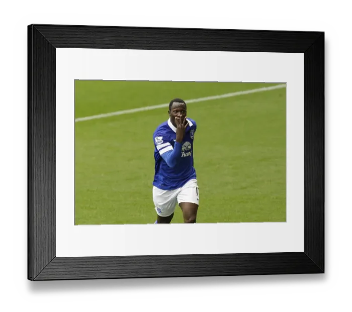 Framed Print : Romelu Lukaku's Double Strike: Everton's Glorious 3-0 Victory Over Arsenal (BPL, Goodison Park, 06-04-2014)