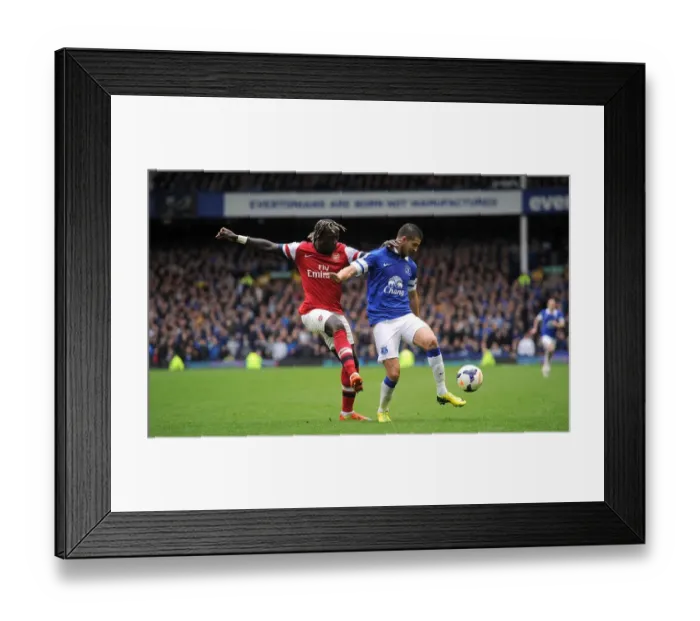 Framed Print : Battle at Goodison Park: Mirallas vs Sagna Clash in Everton's 3-0 Victory over Arsenal Framed Print : Battle at Goodison Park: Mirallas vs Sagna Clash in Everton's 3-0 Victory over Arsenal