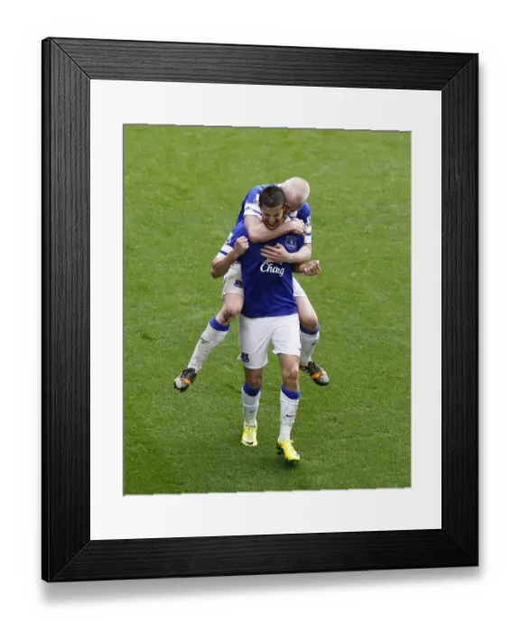 Framed Print : Triumphant Moment: Mirallas, Naismith, and Arteta's Own Goal (3-0: Everton vs Arsenal, Goodison Park, 06-04-2014) Framed Print : Triumphant Moment: Mirallas, Naismith, and Arteta's Own Goal (3-0: Everton vs Arsenal, Goodison Park, 06-04-2014)