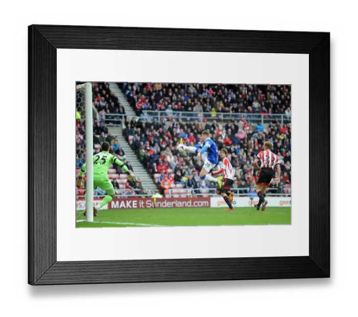Framed Print : Ross Barkley's Thrilling Goal: Everton's 1-0 Lead Against Sunderland at Stadium of Light (BPL, 12-04-2014) Framed Print : Ross Barkley's Thrilling Goal: Everton's 1-0 Lead Against Sunderland at Stadium of Light (BPL, 12-04-2014)