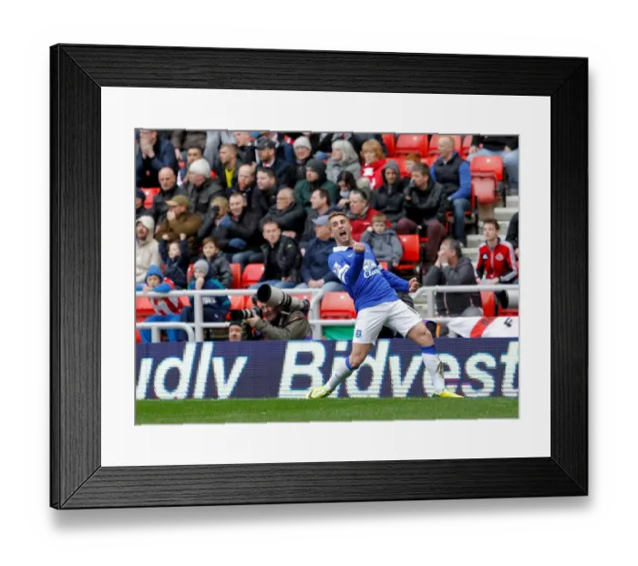 Framed Print : Deulofeu's Strike: Everton's Triumph at Sunderland's Stadium of Light (April 12, 2014, Barclays Premier League) Framed Print : Deulofeu's Strike: Everton's Triumph at Sunderland's Stadium of Light (April 12, 2014, Barclays Premier League)