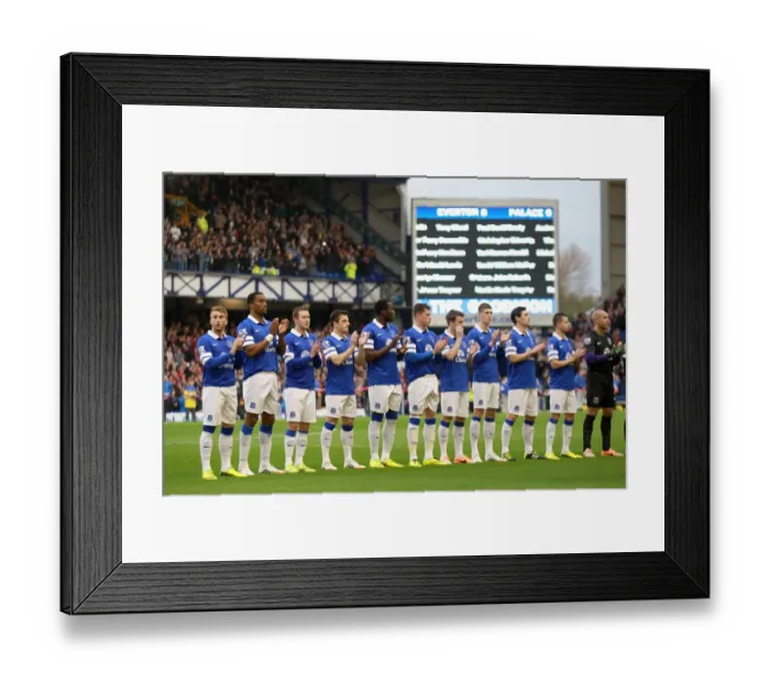 Framed Print : Everton vs Crystal Palace: A Tribute to Hillsborough (Goodison Park, April 16, 2014 - Everton 2-3)