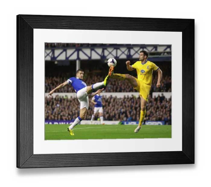 Framed Print : Battle for the Ball: Mirallas vs. Dann - Crystal Palace's Victory over Everton (16-04-2014, Goodison Park)