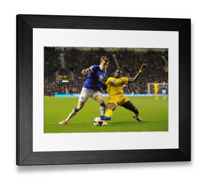 Framed Print : Bolasie vs. Coleman: A Thrilling Battle as Crystal Palace Edge Past Everton in Premier League (16-04-2014)