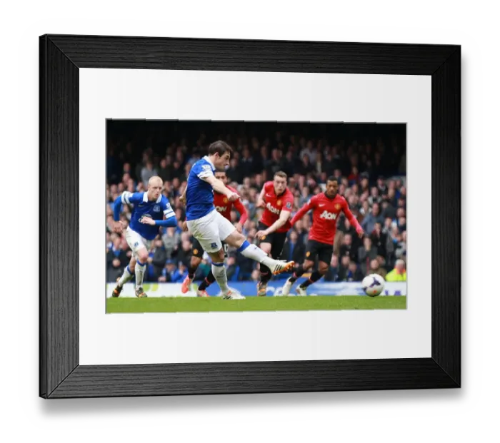 Framed Print : Leighton Baines Scores Penalty: Everton Takes 2-0 Lead Over Manchester United (April 21, 2014 - Goodison Park) Framed Print : Leighton Baines Scores Penalty: Everton Takes 2-0 Lead Over Manchester United (April 21, 2014 - Goodison Park)