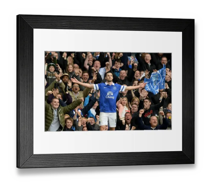Framed Print : Mirallas's Strike: Everton's Glory Over Manchester United (21-04-2014)