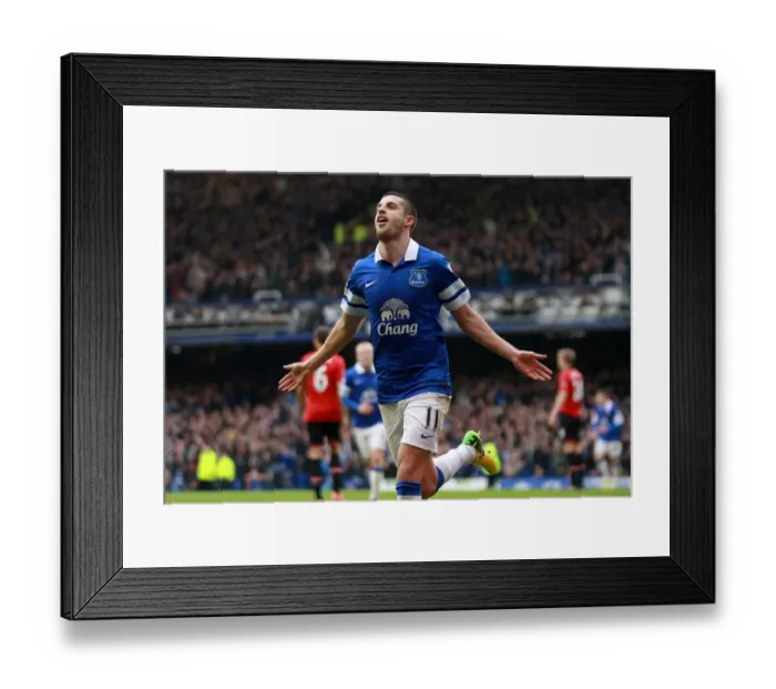 Framed Print : Mirallas Scores Brace: Everton Takes 2-0 Lead Over Manchester United in Premier League (April 21, 2014) Framed Print : Mirallas Scores Brace: Everton Takes 2-0 Lead Over Manchester United in Premier League (April 21, 2014)