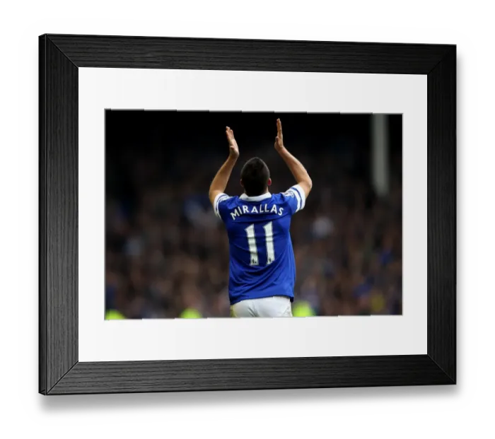 Framed Print : Regretful Mirallas: Lamenting Everton's Missed Opportunities Against Manchester United (21-04-2014, Everton 2-0 Manchester United, Goodison Park)