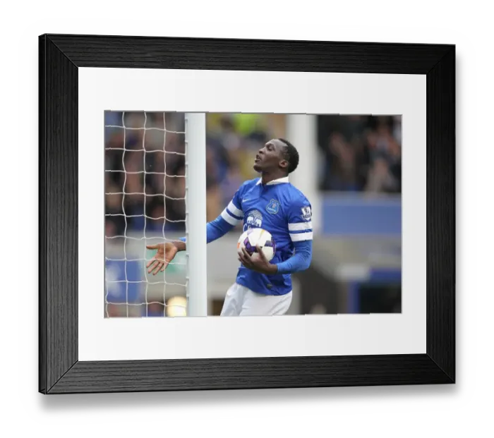 Framed Print : Lukaku's Double: Everton vs Manchester City (03-05-2014) Framed Print : Lukaku's Double: Everton vs Manchester City (03-05-2014)